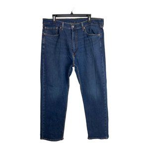 Levis 505 Mens Jeans Size 38x30 Medium Wash Denim 5 Pocket Zip Up Blue Denim